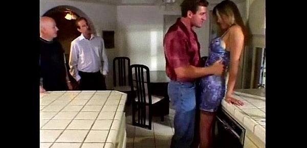  MILF gets jizzed on in front of husband